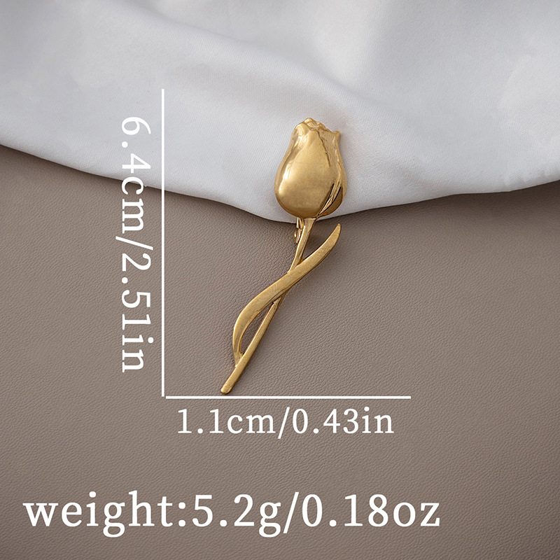 Nova lahka luksuzna kovinska broška z vrtnico, niša, eleganten in kreativen dizajn, izvrstni dodatki_voghion.com