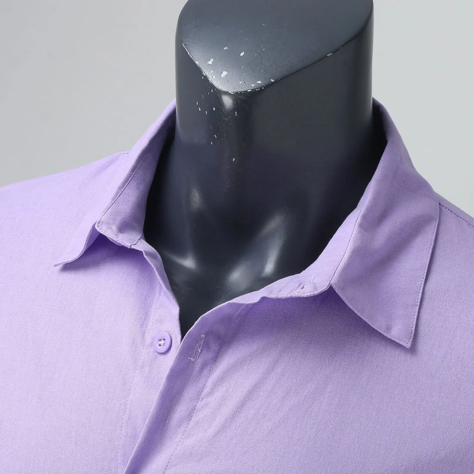 Einfarbig Casual Herren Hemd Umlegekragen Langarm Hemden Herren Frühling Herbst Bluse Männlich Dünn Atmungsaktiv Locker_voghion.com