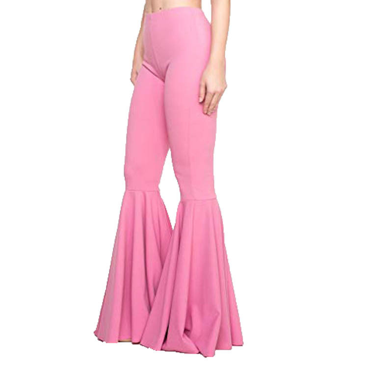 Kadın Deniz Kızı Büyük Yüksek Bel Slim Fit Elastik Günlük Pantolon_voghion.com
