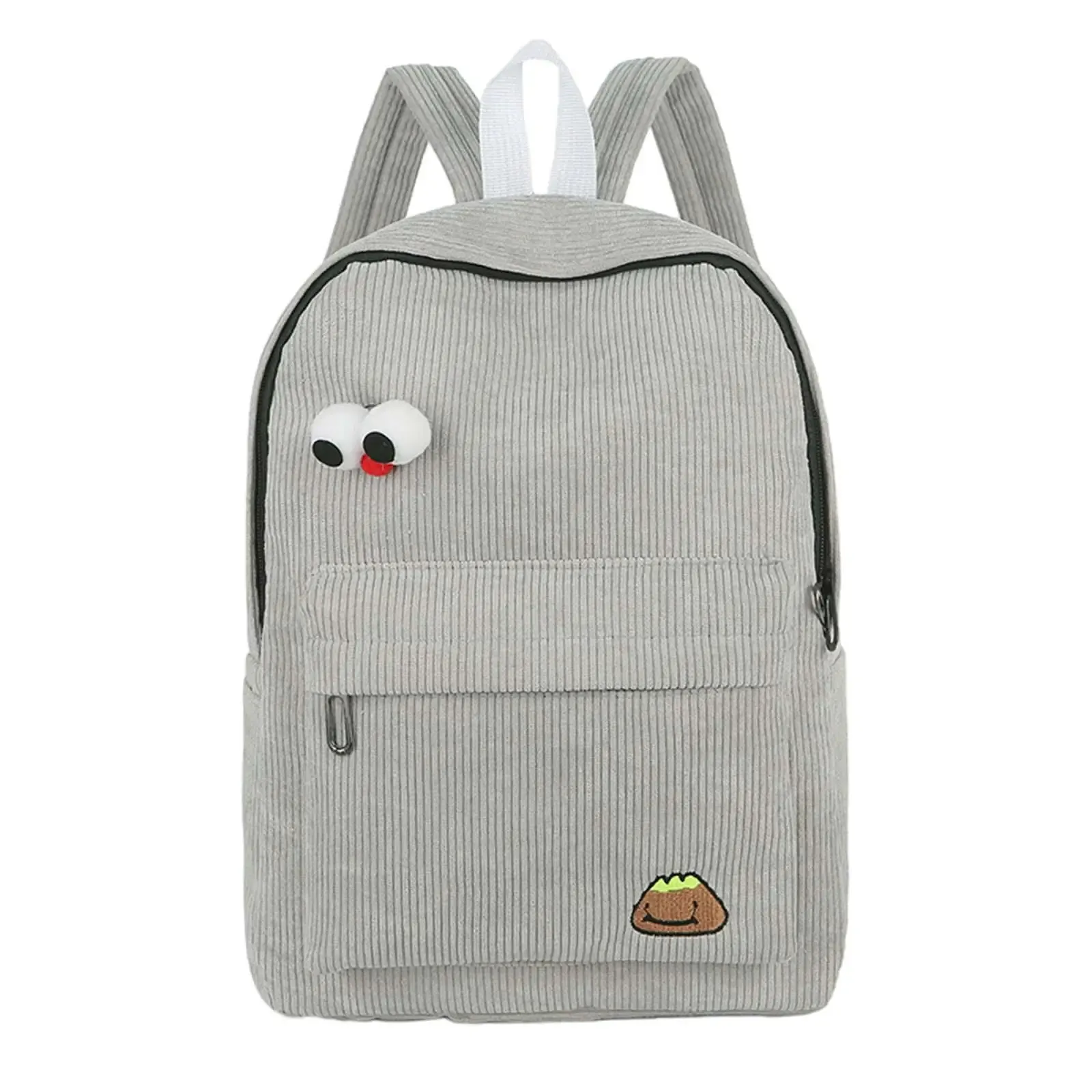 Corduroy Backpack Shoulder Casual Water Resistant Laptop Bag Travel Daypacks For Girls Women Shopping Work Daily Use_voghion.com