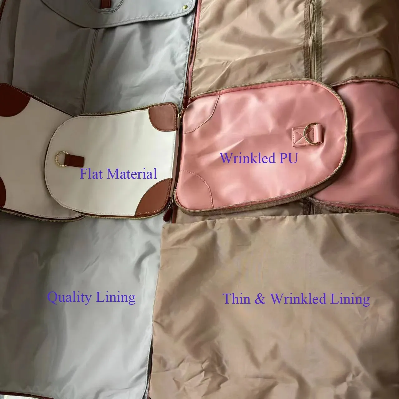 Benotzerdefinéiert Buschtawen Moud Fraen PU Lieder Rees Duffel Grouss Kapazitéit Klappbar Kostüm Kleedertasch Geschäftsrees Lage Taschen_voghion.com
