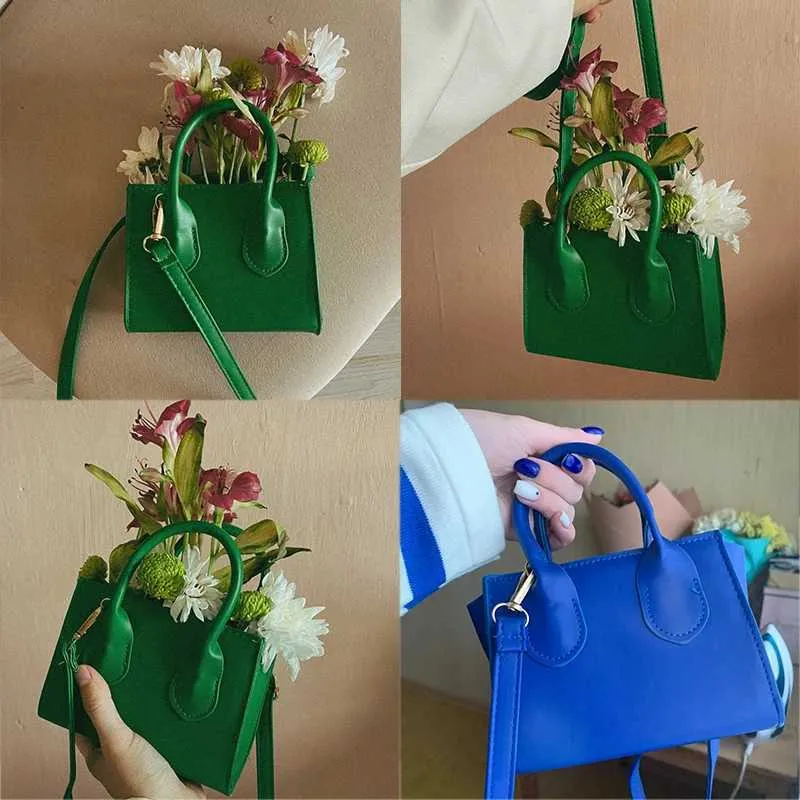 Retro Mini Square Handbag For Women Pu Leather Shoulder Messenger_voghion.com