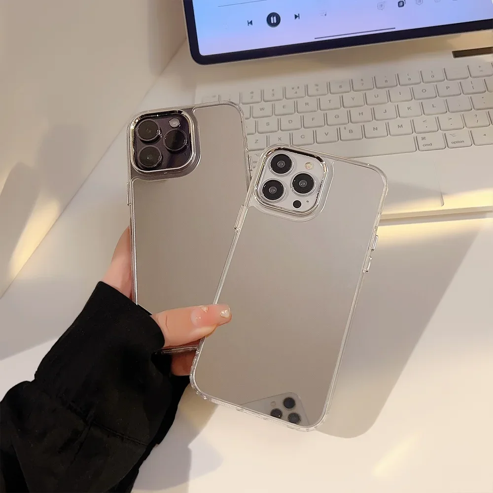 Luxury Mirror Phone Case For Iphone 16 15 Pro Max 14 Plus 13 12_voghion.com