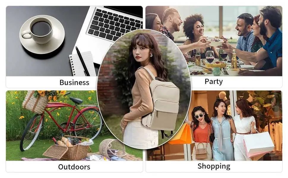 Likros for Women Fashion Travel Work Bag Business College Backpack with Laptop Compartment Anti Theft BackpackC241031_voghion.com