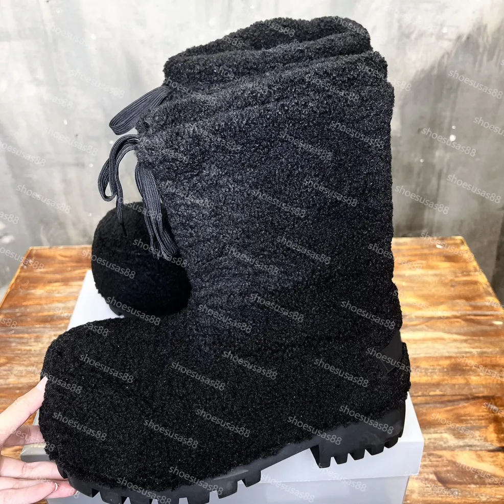 Alaska Dames Designer Snow Nylon Ski Bootie Heren Chunky Winterlaarzen Topkwaliteit Booties Schoen zonder doos_voghion.com