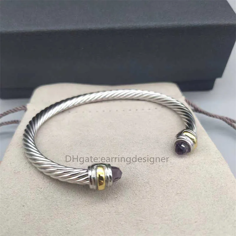 Open Designer Sieraden Twisted Kabel Armband Manchet Heren Bangles Charm Dames Bangle Draad Kruis Merk Vintage C-vormig_voghion.com