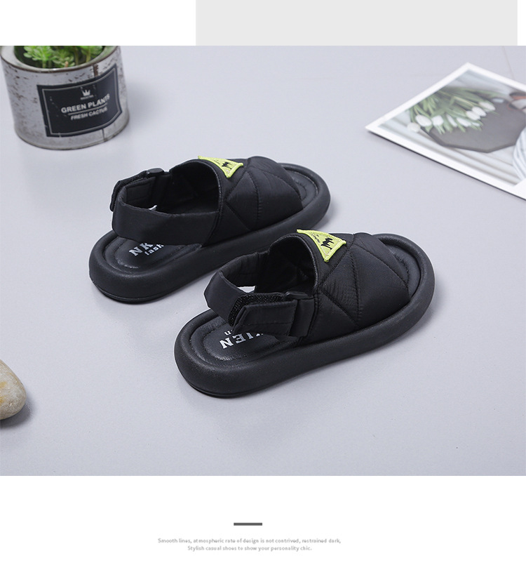 Sandali da ragazzo 2023 scarpe da spiaggia a punta aperta con suola morbida per bambini della scuola primaria di moda coreana delle nuove ragazze estive_voghion.com