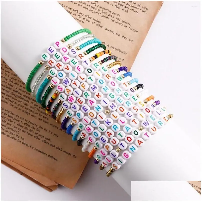 Korálkové náramky Strand Taylor Inspired, sada přátelství pro ženy, éry turné Antihrdina 1989, milenci, oblečení, šperky Swiftie_voghion.com