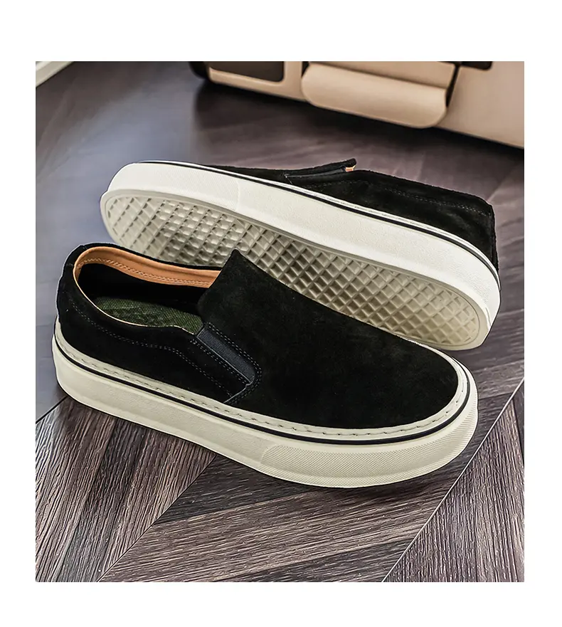 Men's Casual Shoes Versatile Breathable Canvas Slip-on Trainers_voghion.com