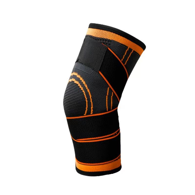 Knitted tie sports with black wrapping pressure for cycg, basketball, fiess, running, and women's knee pads_voghion.com