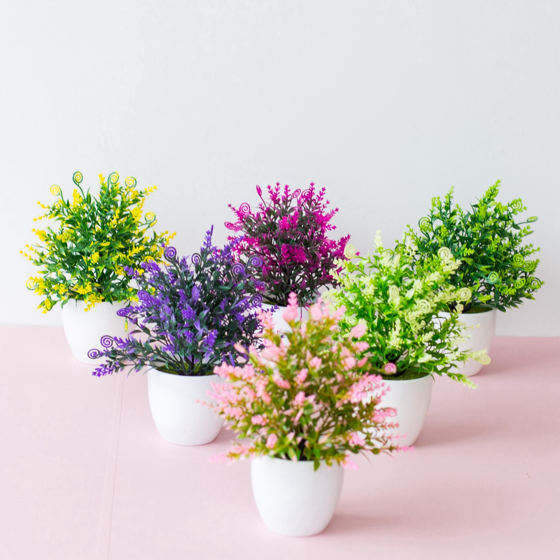 25 mesh lavender ornaments home versatile set decorations creative fresh mini artificial flower potted plants_voghion.com