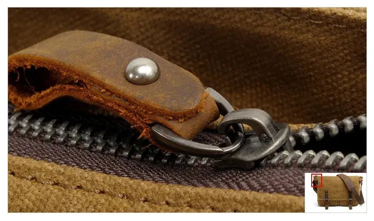 Vintage per uomo Borsa a tracolla in tela oliata da uomo Borsa a tracolla singola Borsa per computer portatile Borsa a tracolla 241115_voghion.com