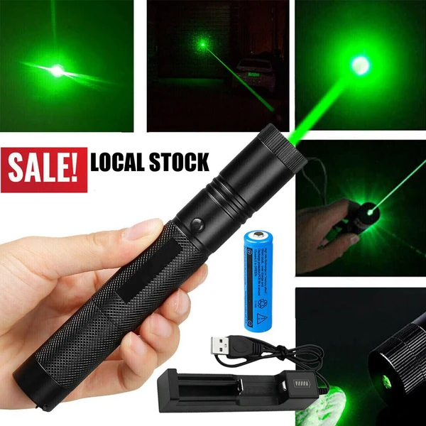 1MW Starker Grüner Laserpointer Outdoor USB Wiederaufladbar_voghion.com