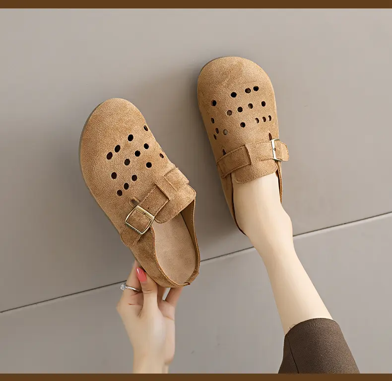 Stylish Women's Half Tray Sandals Breathable Summer Slippers_voghion.com