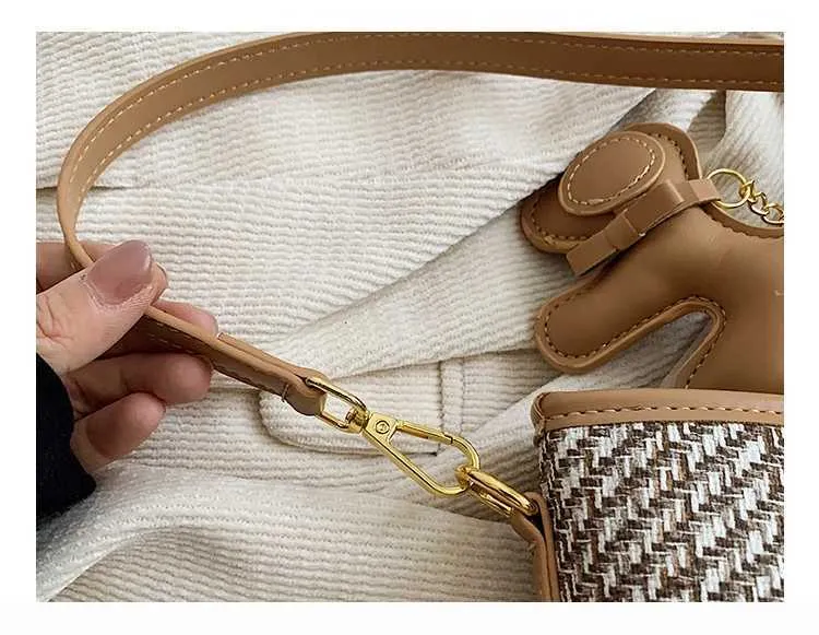 Womens Plaid Handbag Shoulder Bag And Versatile Crossbody Bag_voghion.com