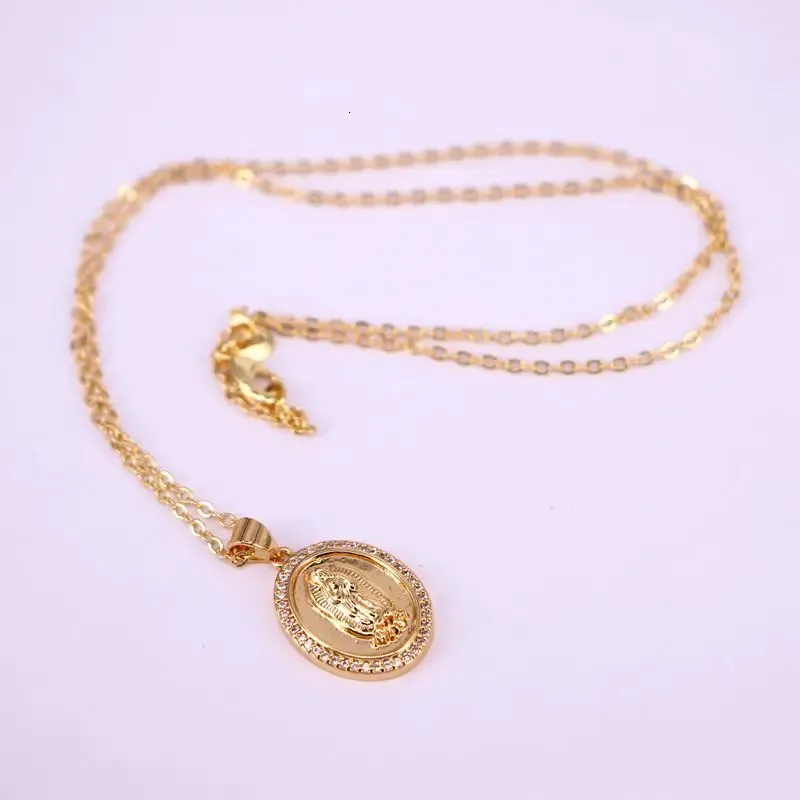 Collier pendentif religieux vierge marie jésus pour femme et homme_voghion.com