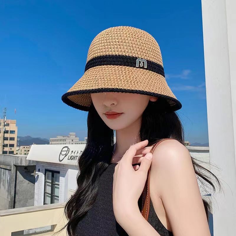 Summer Fisherman's Foldable Big Head UV Breathable Grass Water Bucket Sun Protection Basin Hat_voghion.com