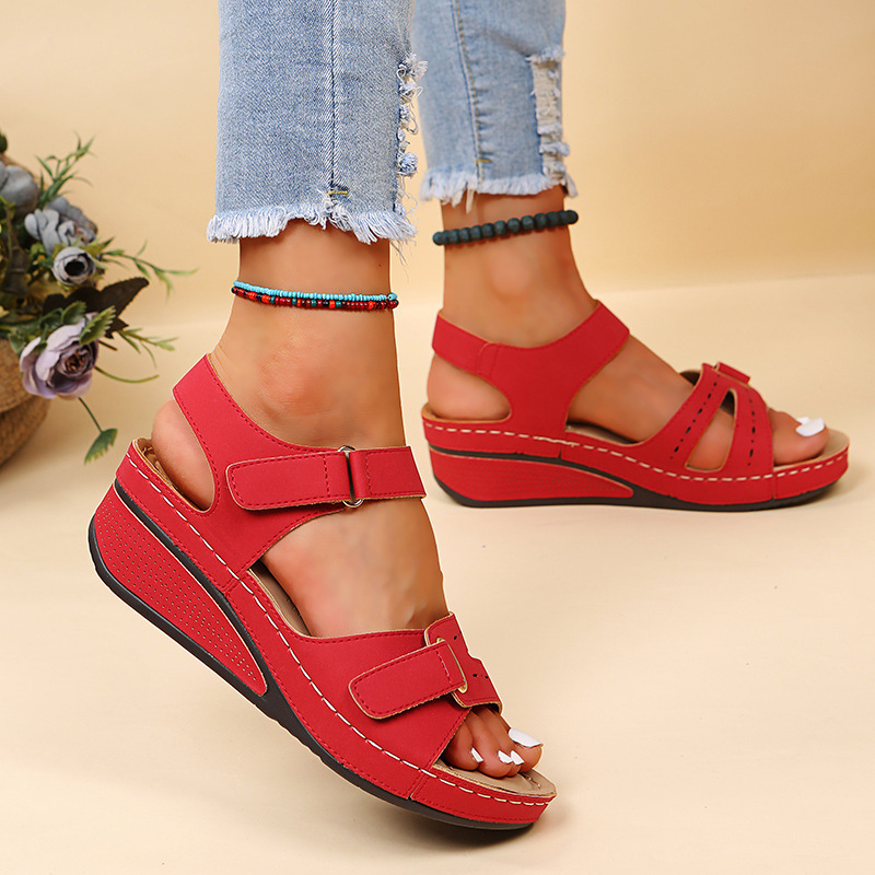 women's shoes large size fish mouth sandals Roman style sandals women's outdoor beach sandals women_voghion.com