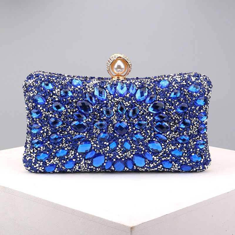 Sac de soirée polyvalent pour banquet de mode féminine avec incrustations de diamants populaires_voghion.com