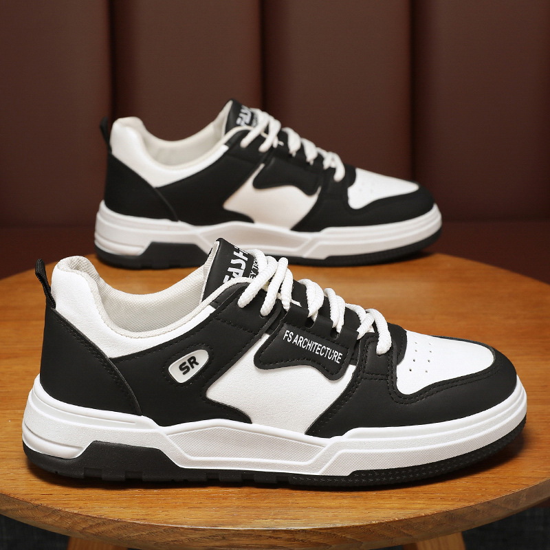 Chaussures pour hommes Chaussures respirantes Petites chaussures blanches pour hommes Chaussures de sport à plateforme Chaussures de planche décontractées_voghion.com