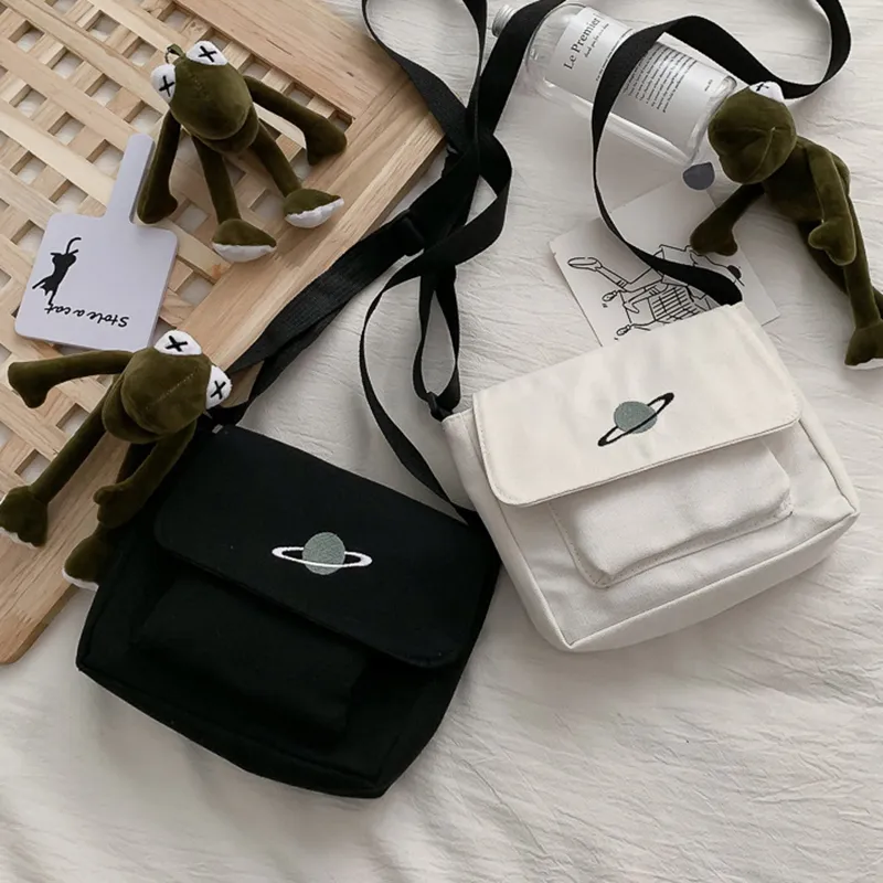 Sac messager en toile pour étudiantes, petit format carré, tendance, polyvalent, à bandoulière, pour jeunes filles_voghion.com