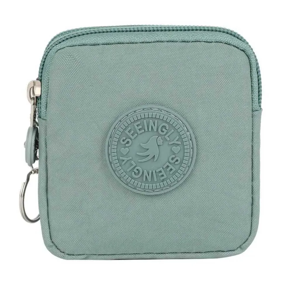 Women Men Canvas Coin Purse Portable Waterproof Wallet Money Bag with Key Ring Wear-resistant HolderC241210_voghion.com
