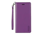 Für 11 Pro Max Hanman Leder Brieftasche Fall Flip Card Holder Slots Magnetische Stoßfeste Abdeckung (Lila)_voghion.com