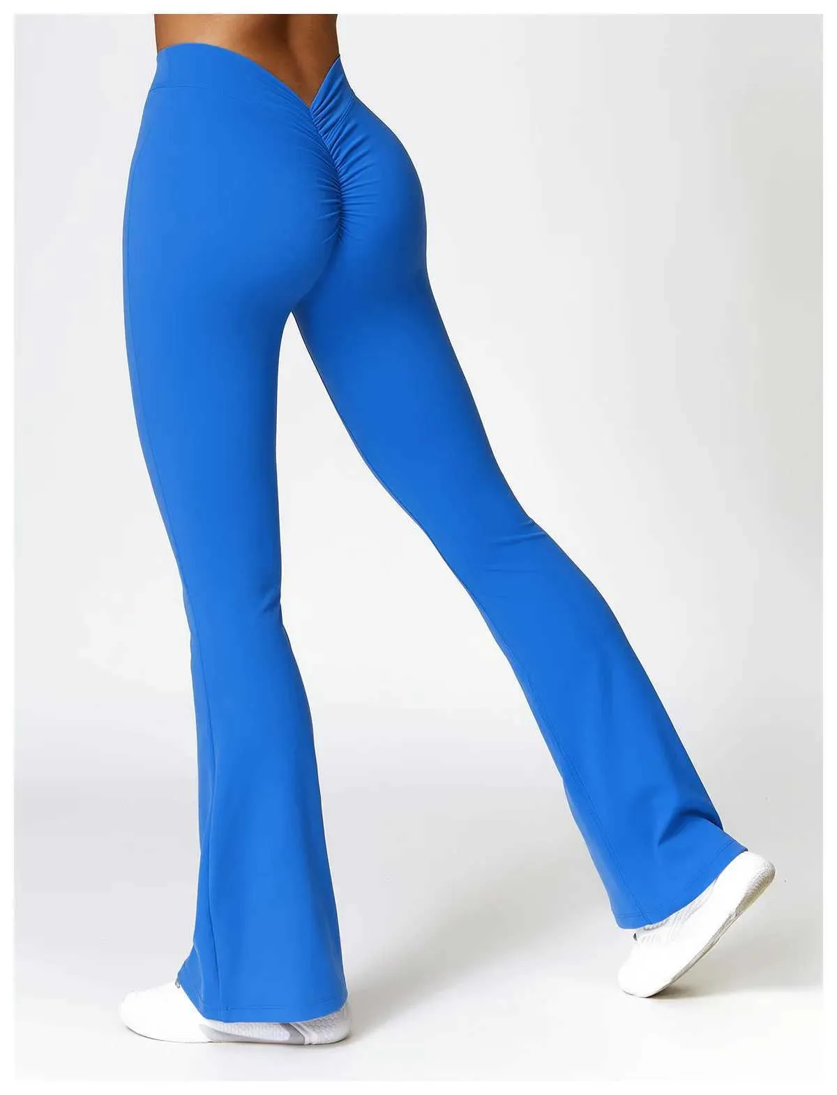 New Yoga Flare Leggings High Waist Wide Leg Pants Women Gym Fiess Sports Flared Pant Dance Trousers V-shaped Hip M llolg_voghion.com