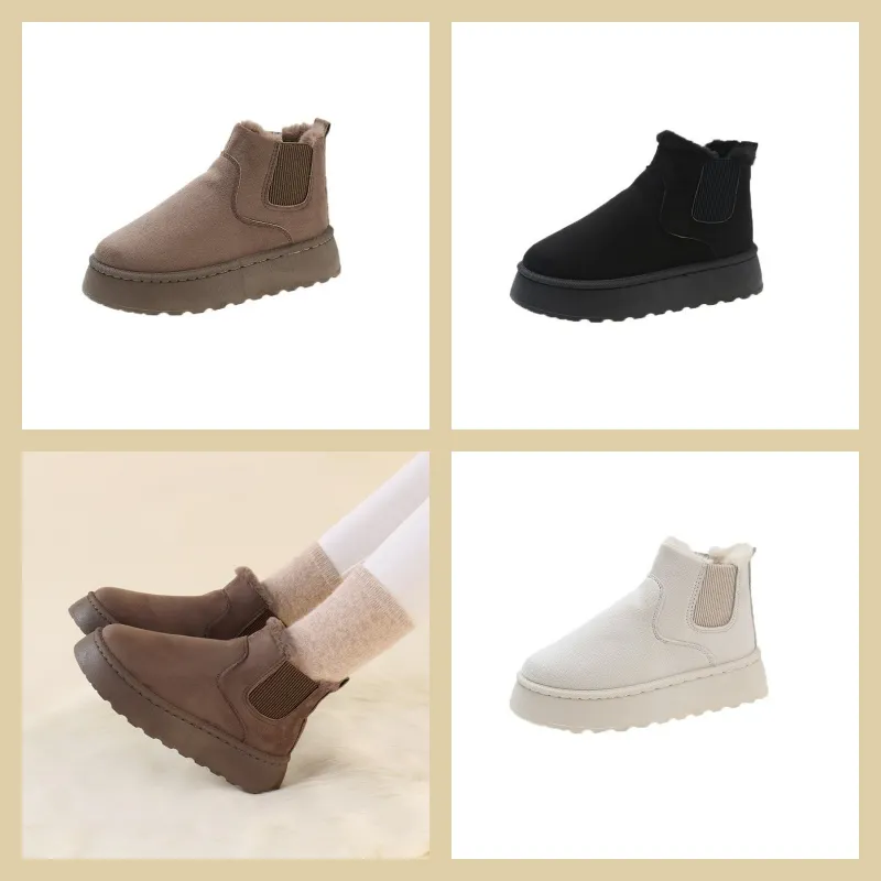 Classic shoes sshoe Boots womens Designer Snow Boot Comfort Fur Slip-on Suedee Wool Winter Bootes Musttard Seed Sand_voghion.com