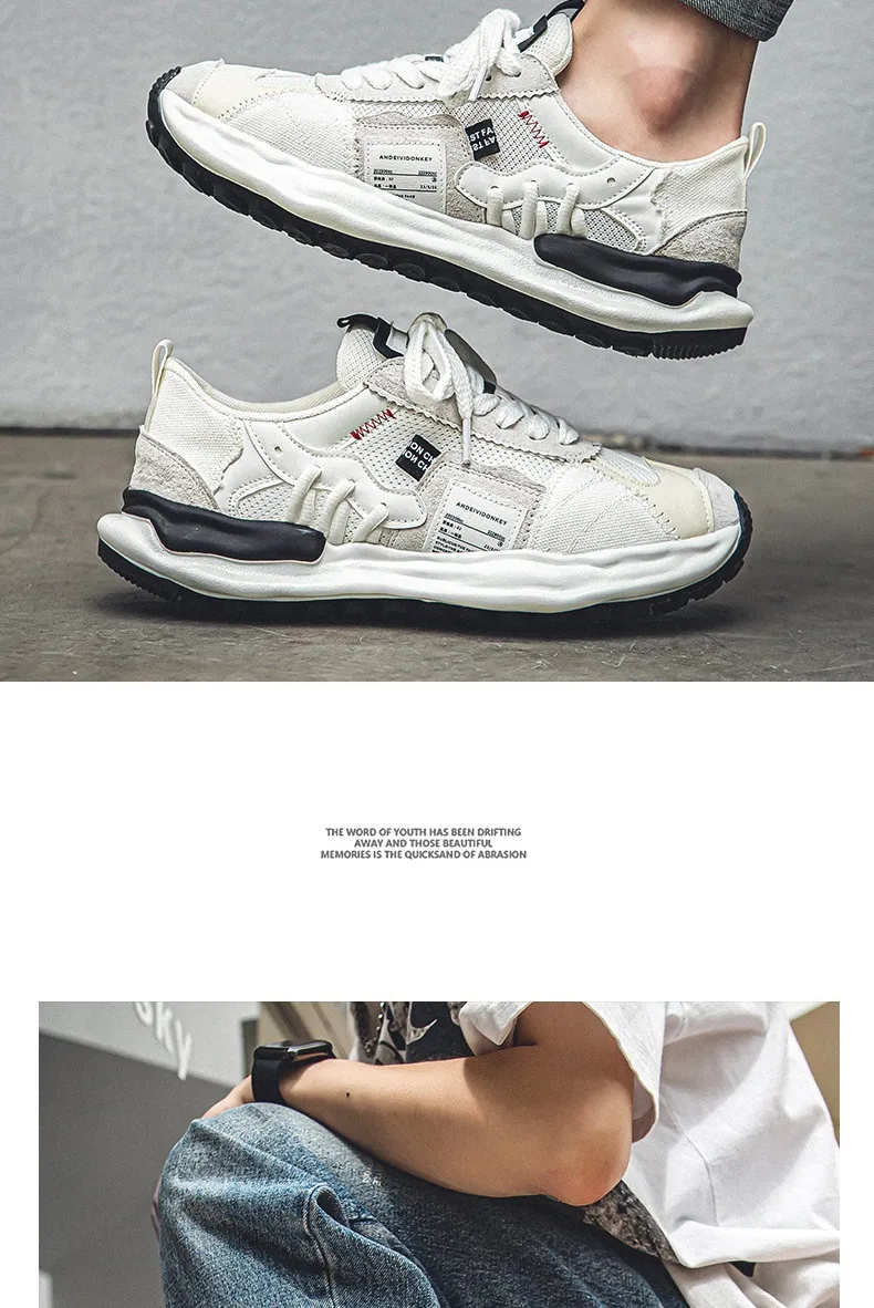 Men's Breathable Mesh Dad Shoes Comfortable Casual Sport Trainers_voghion.com
