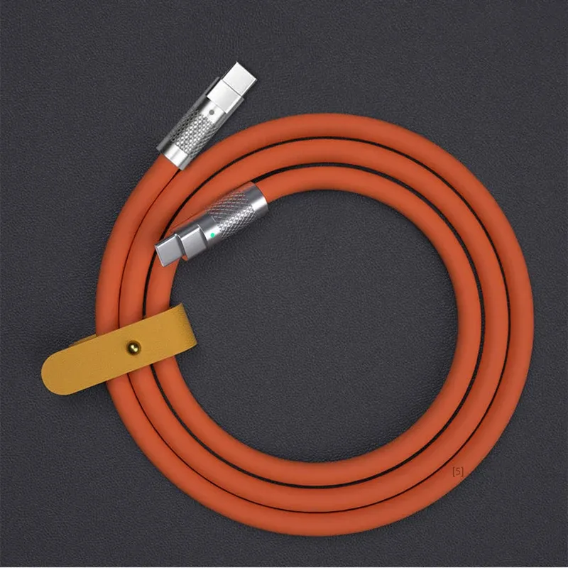 Cable de carga rápida USB tipo C de 120 W, 1 m y 2 m, de alta calidad, para iPhone y Android._voghion.com