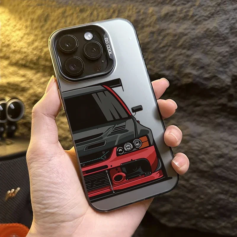 Capa rígida matte de carro esportivo jdm para iphone pro max_voghion.com