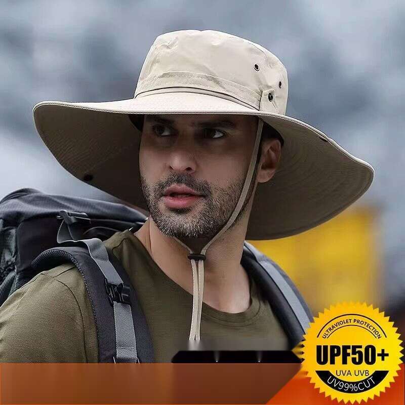 UV Sunshade Fisherman's Men's And Women's Outdoor Mountaineering Sun Camping Fishing Speed Drying Big Eaves Hat_voghion.com
