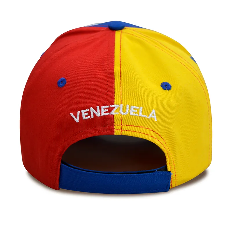 Høj kvalitet kasketter Gorras bomuld twill baseball broderi 7 stjerner Venezuela sportskasket kvinder mænd hatte_voghion.com