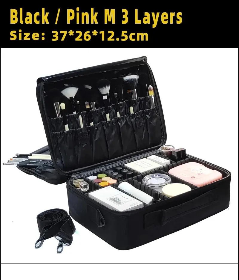 Upgrade-Kosmetiktasche mit großer Kapazität -selg Professioneller Reise-Make-up-Koffer für Frauen 240723_voghion.com