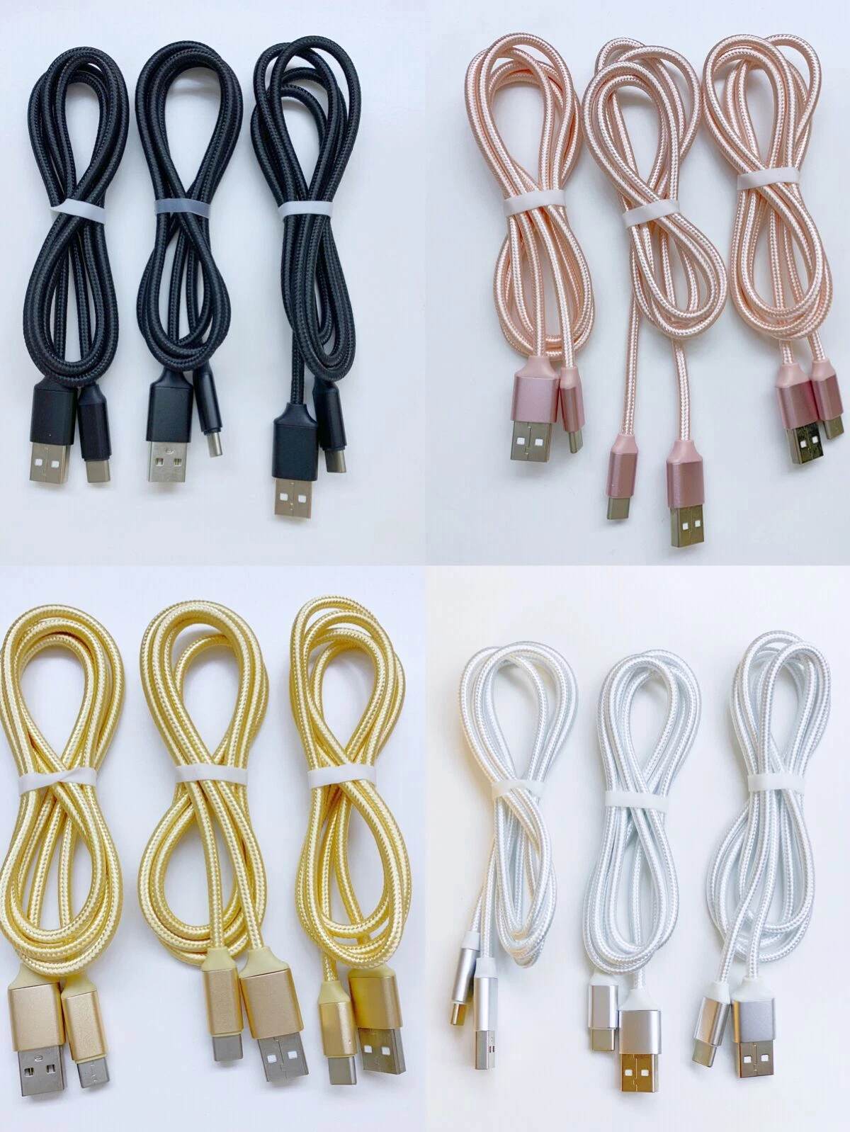 3-Pack 3ft Micro USB Charger Fast Charging Cable Cord For Samsung Android Phone_voghion.com