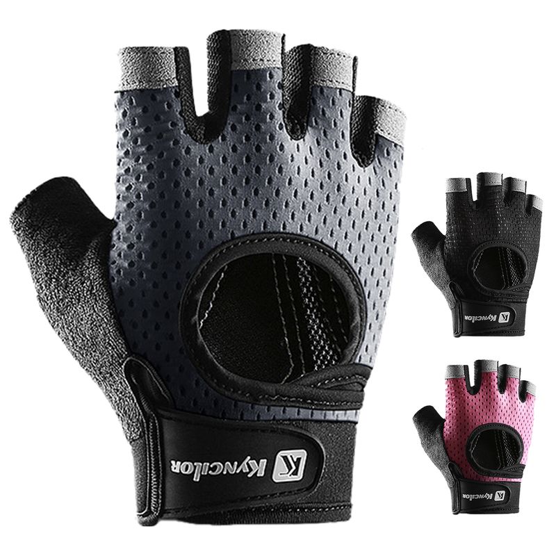 SportLife 1 par träningspass Halvfinger Handflatsskydd Nylon Andas träningsgymnastikhandskar för Fiess_voghion.com