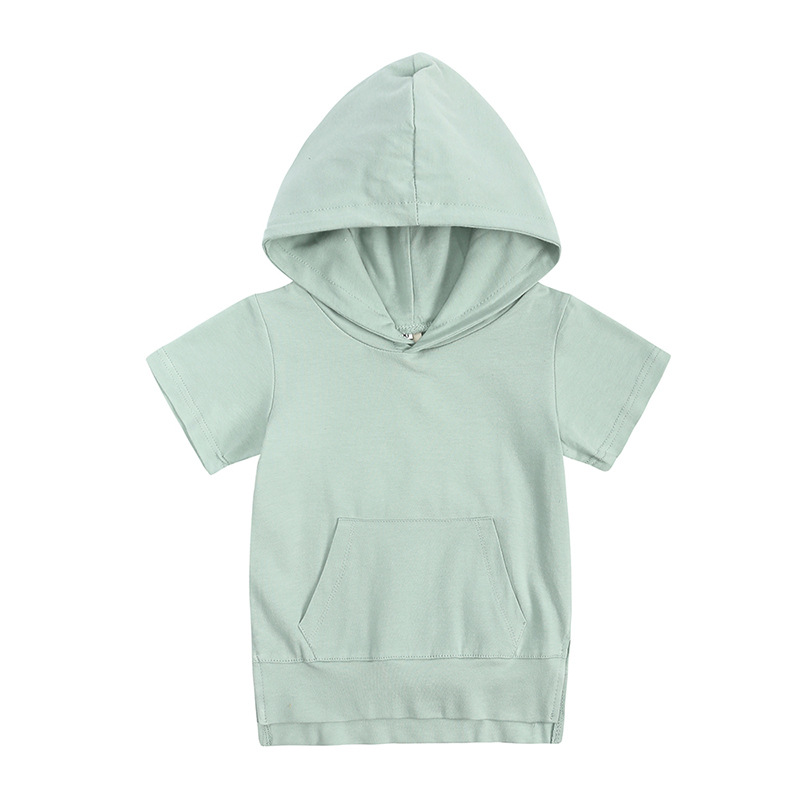 Mother&Kids Children's suit hooded short-sleeved hoodie trousers two-piece children's suit_voghion.com