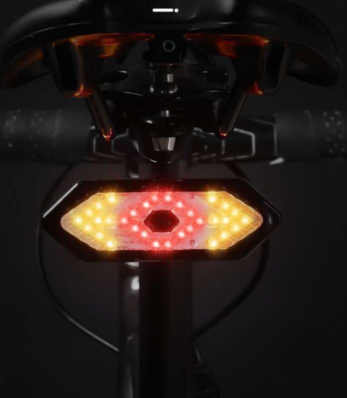 【 Colecția 1667 People 】 Stopuri pentru bicicletă, Semnalizare cu telecomandă USB wireless, Avertizare LED pentru bicicletă de munte_voghion.com