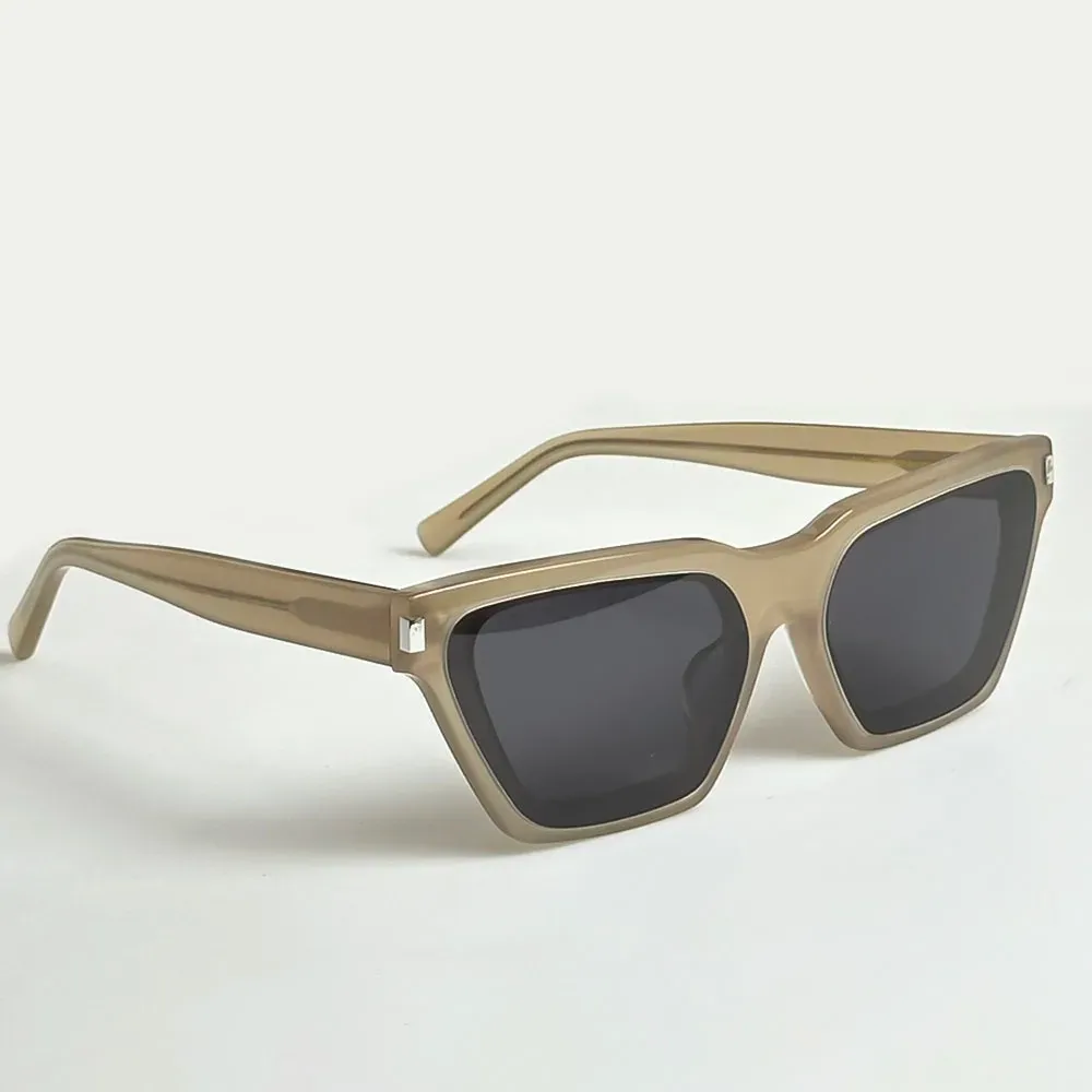 Sunglasses High Quality Men Driving Titanium Frame Women Slant Gradient Polarized Glasses_voghion.com