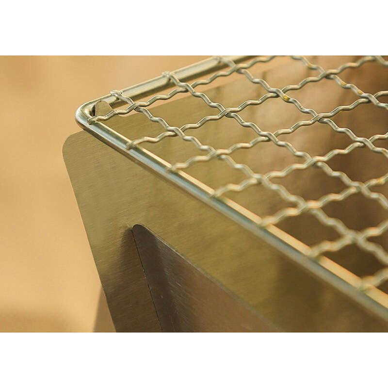 Outdoor Card Folding Stainless Steel Barbecue Stove Firewood Camping Supplies Portable_voghion.com