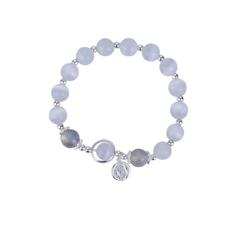 Cat's Eye Stone For Women Ins Light Niche Design 2022 New Temperament Hollow Exquisite Ball Bracelet_voghion.com