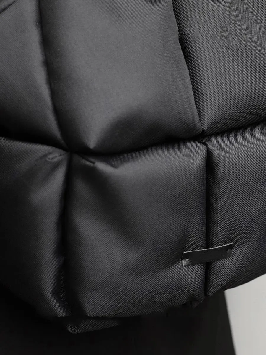 Moud Dammerucksak Wanter gesteppte Schëllertaschen fir Fraen Space Daunen gepolstert Handtaschen Grouss Reestasch Unisex Chic_voghion.com