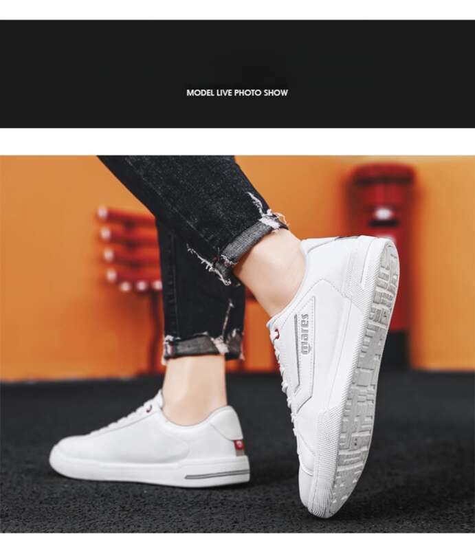 Neue Herrenschuhe Herbst Mesh-Oberfläche Atmungsaktiv Mit Freizeitsport Zur Steigerung Der Kleinen Weißen Papa-Flutschuhe_voghion.com