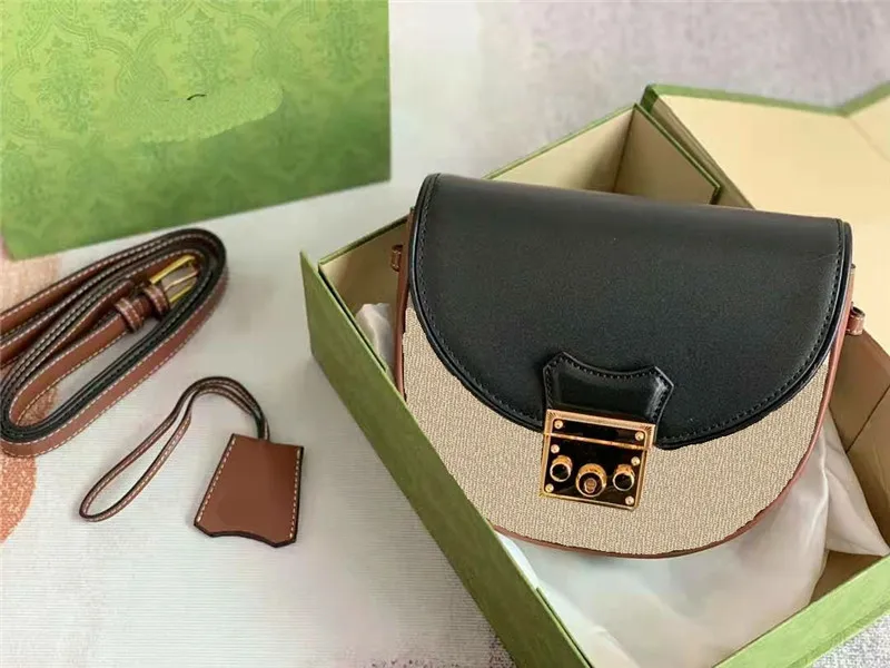 Borse a tracolla firmate, elegante borsa a tracolla con stampa a lettere, tracolla in pelle, chiusura con fibbia, alla moda da donna_voghion.com