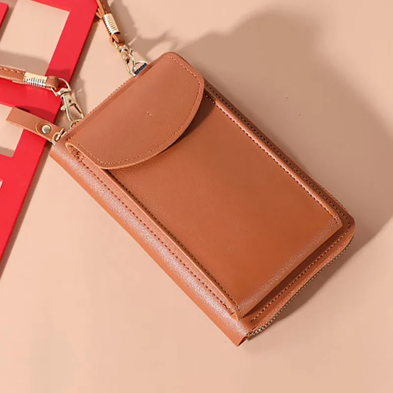 Yogodlns Lässige Handy-Umhängetasche für Frauen aus PU-Leder, multifunktionale Messenger-Handtasche mit Klappe, Damentasche_voghion.com