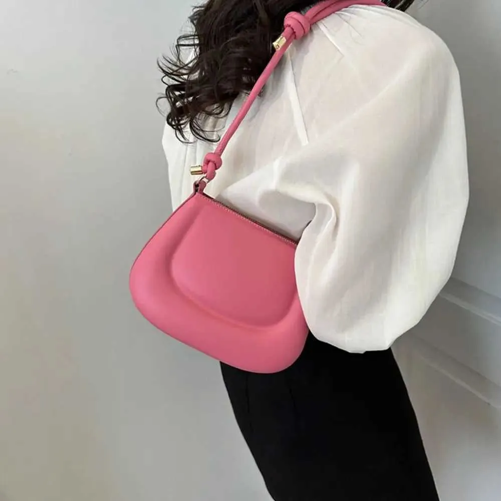 Designer Tasche Mode einfarbig unterwäsche frauen PU leder schulter tasche Y241115_voghion.com