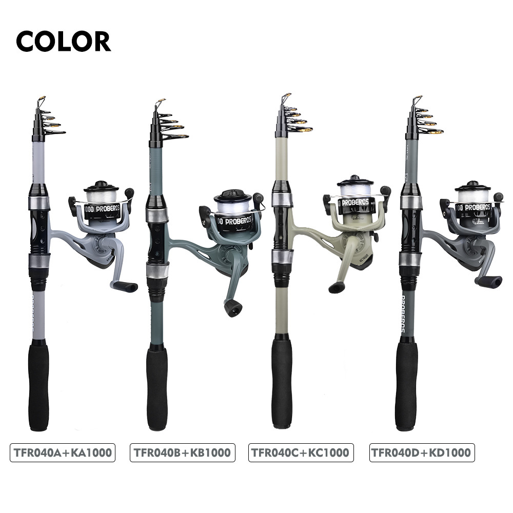 Conjunto de varas de pesca portáteis, varas de arremesso de longa distância, mini varas de pesca, carretilhas de pesca, linhas de pesca, iscas, varas de pesca, conjunto completo de varas de pesca_voghion.com