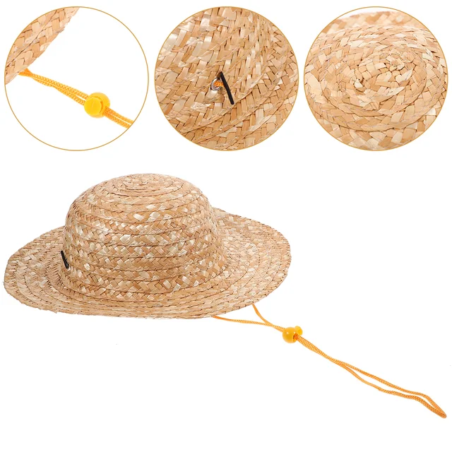 Hot Sale Hot Sale Kids Straw Beach Cap Outdoor Sun Protection Handicraft Hat Summer Party Farmer Costume Hats_voghion.com
