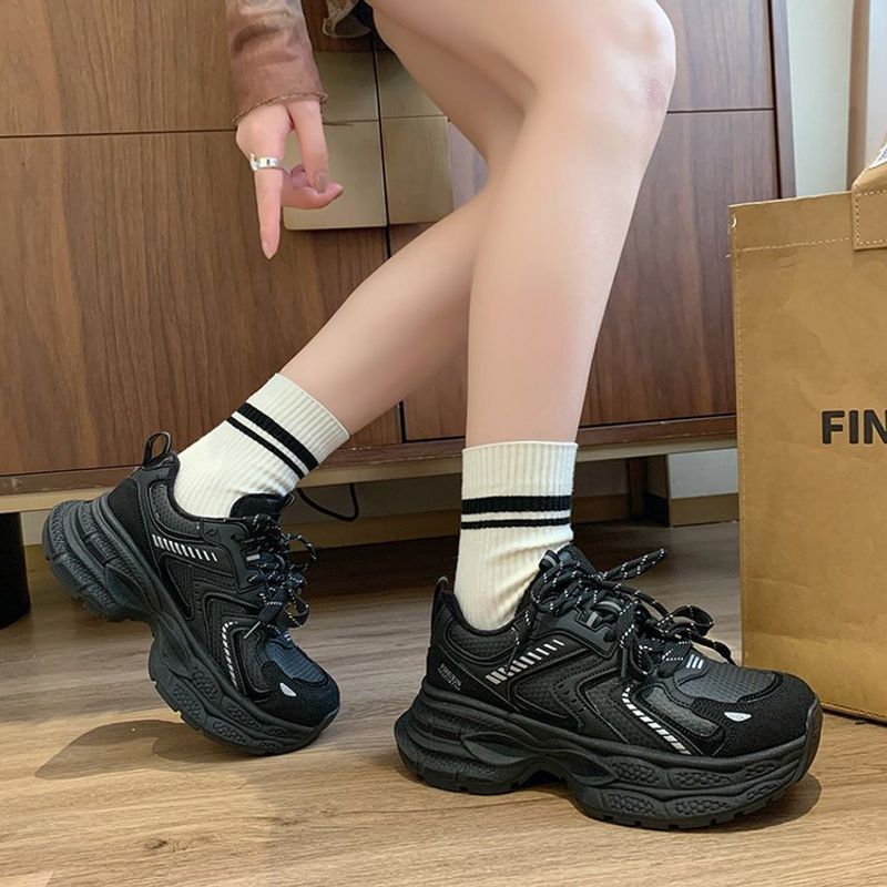 2024 Autunno Inverno Nuovo Papà Suola Spessa Per Le Donne, Scarpe Sportive Calde Alla Moda E Morbide Grigie Di Fascia Alta, Scarpe Di Cotone_voghion.com